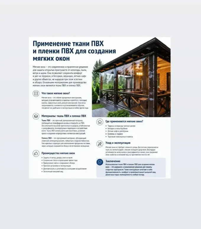 Применение ПВХ пленки